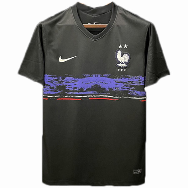 France pre-match training jersey soccer uniform men's black sportswear football shirt 2022-2023